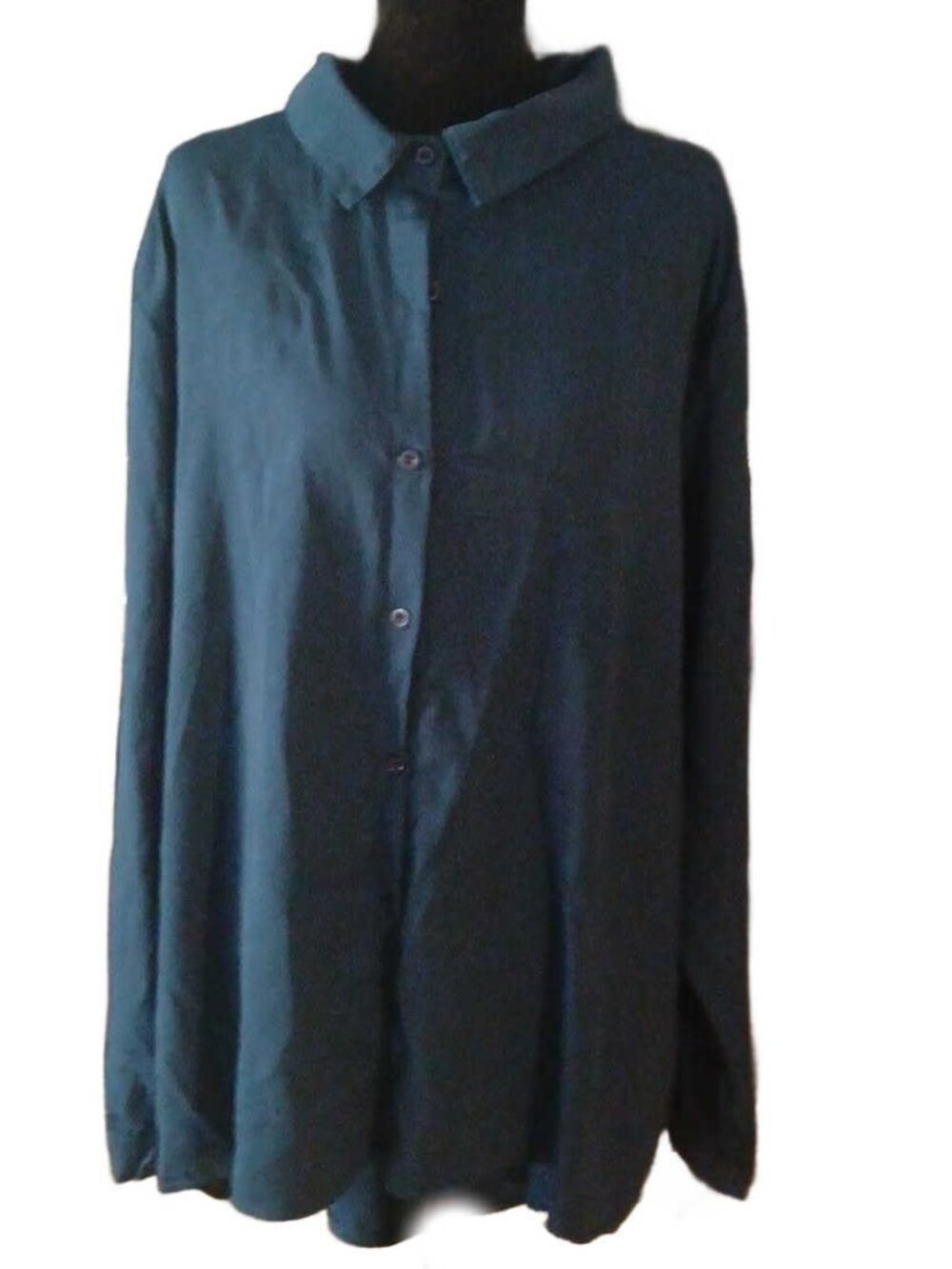 blue button up shirt